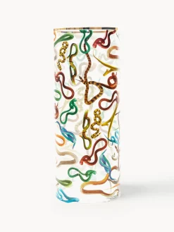 Fashion SELETTI Vase en verre design , haut. 50 cm Snakes