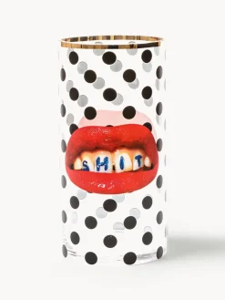Fashion SELETTI Vase en verre design , haut. 30 cm Toiletpaper