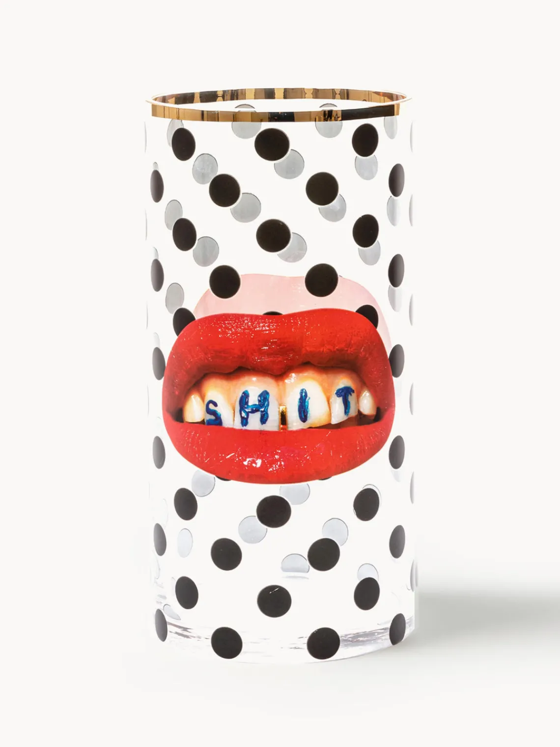 Fashion SELETTI Vase en verre design , haut. 30 cm Toiletpaper