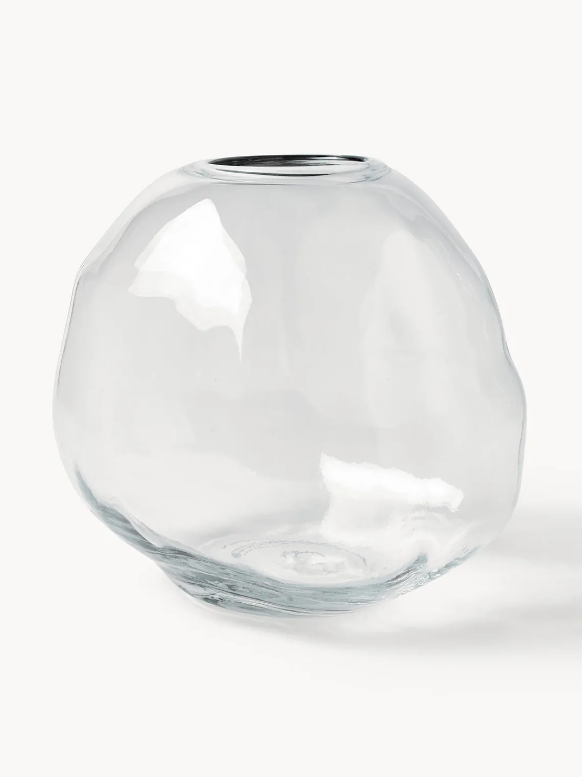 Fashion DBKD Vase en verre Pebble, Ø 20 cm Transparent