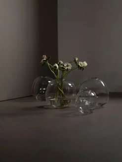 Fashion DBKD Vase en verre Pebble, Ø 20 cm Transparent