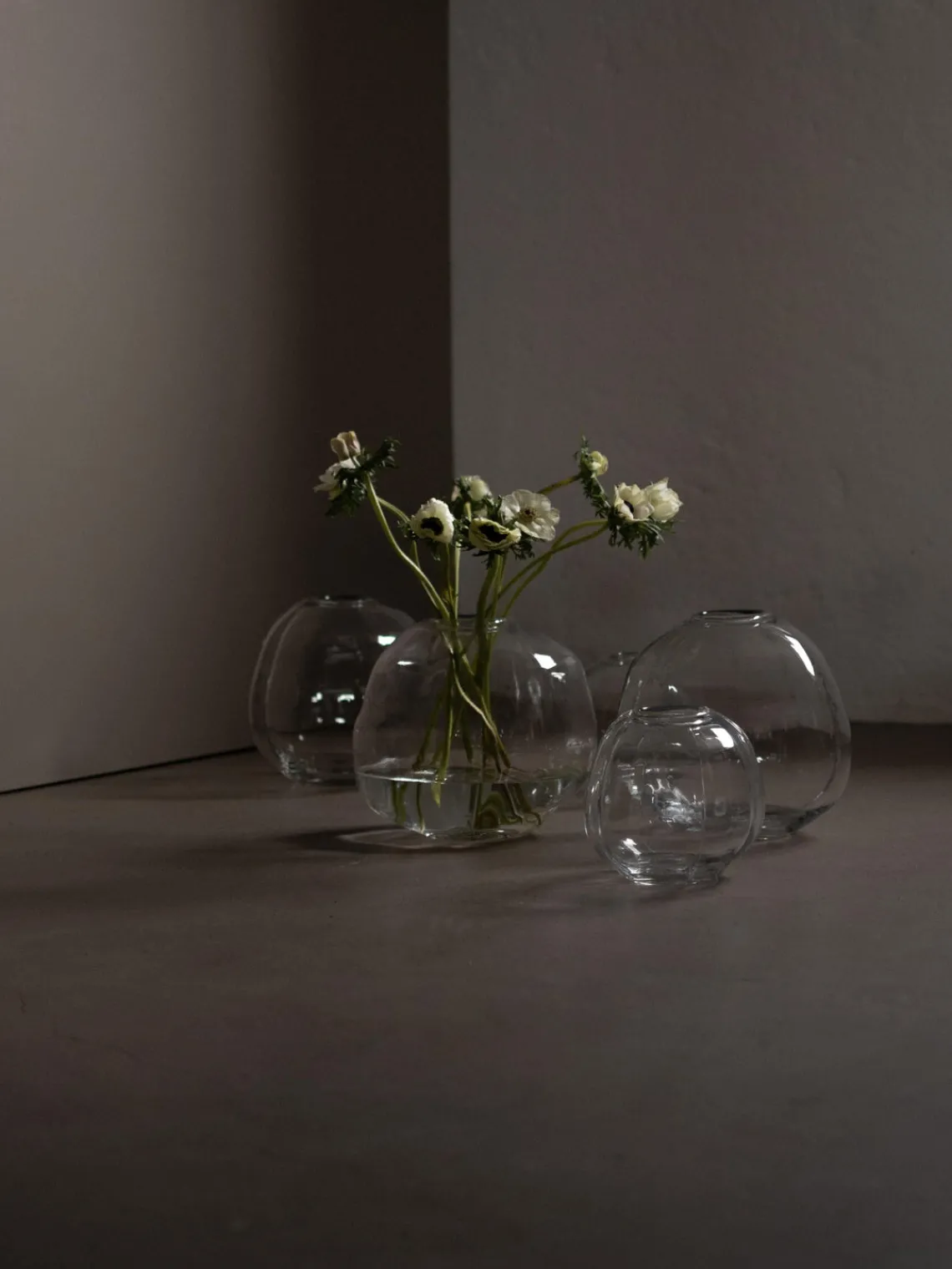 Fashion DBKD Vase en verre Pebble, Ø 20 cm Transparent