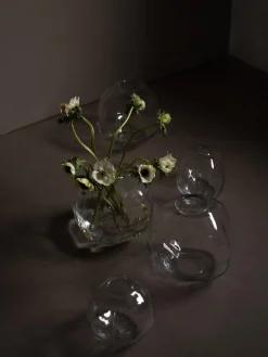 Fashion DBKD Vase en verre Pebble, Ø 20 cm Transparent