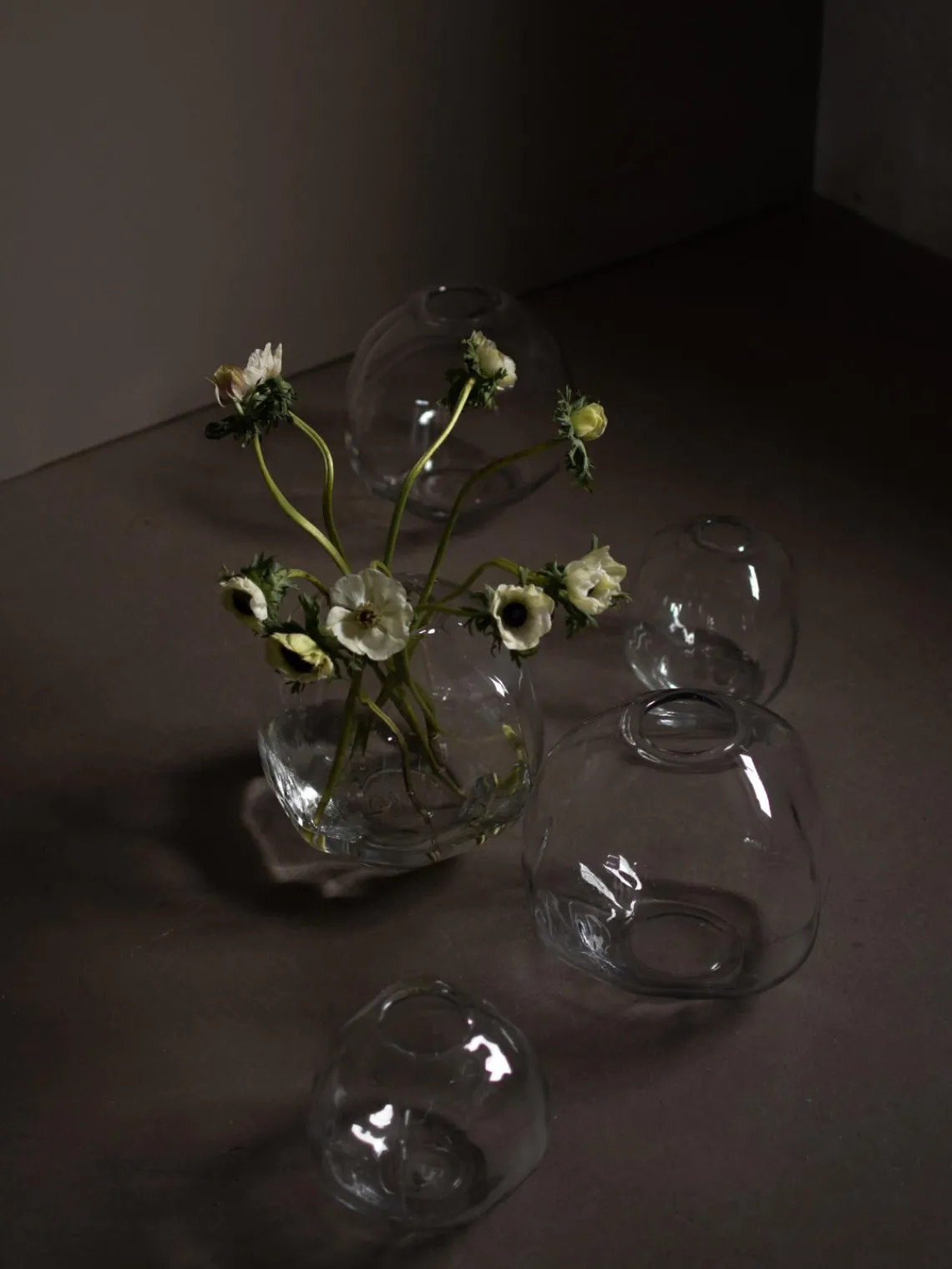 Fashion DBKD Vase en verre Pebble, Ø 20 cm Transparent