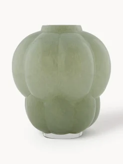 Online AYTM Vase en verre soufflé bouche Uva, haut. 22 cm Vert sauge, haute brillance