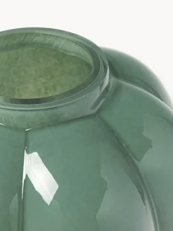 Best AYTM Vase en verre soufflé bouche Uva, haut. 28 cm Vert sauge, haute brillance