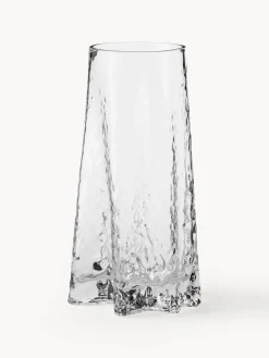 New Cooee Design Vase en verre soufflé bouche Gry, haut. 30 cm Transparent