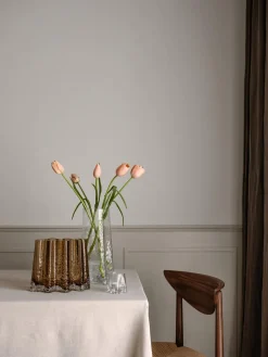 New Cooee Design Vase en verre soufflé bouche Gry, haut. 30 cm Transparent