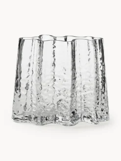 Hot Cooee Design Vase en verre soufflé bouche Gry, haut. 19 cm Transparent