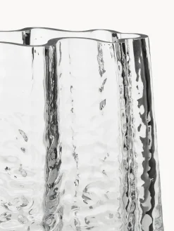 Hot Cooee Design Vase en verre soufflé bouche Gry, haut. 19 cm Transparent