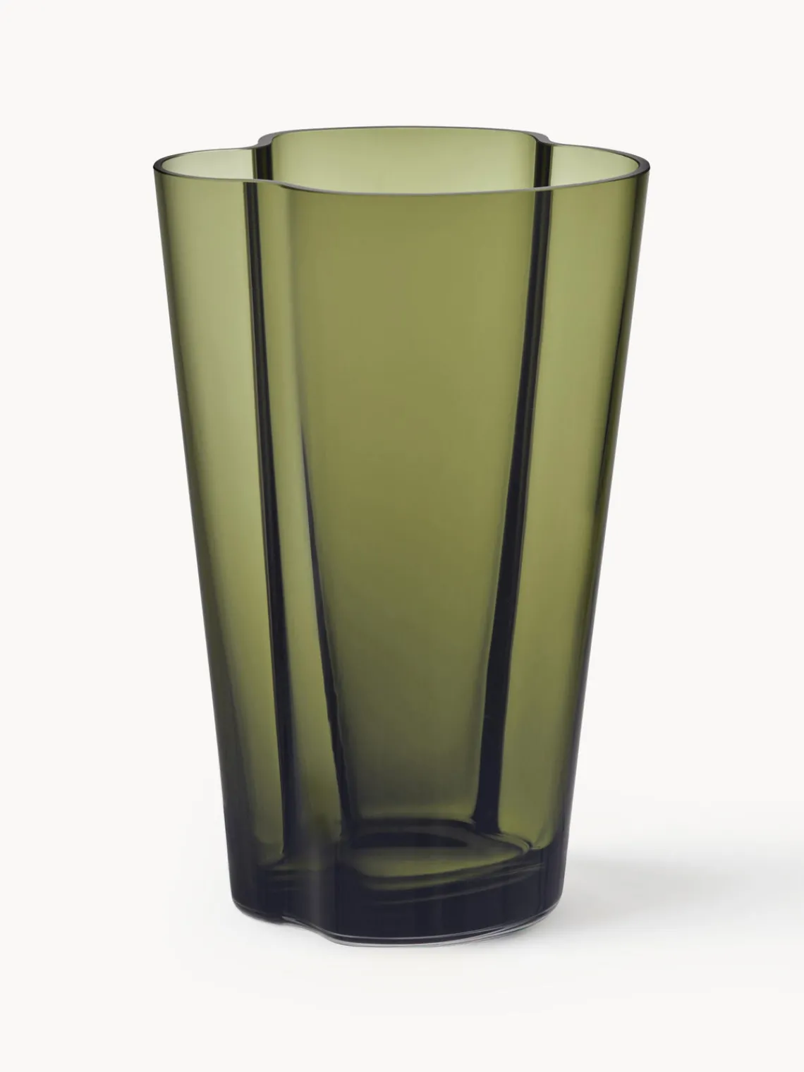 Discount iittala Vase en verre soufflé bouche Aalto, haut. 22 cm Vert, transparent