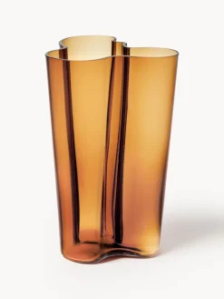 Best iittala Vase en verre soufflé bouche Aalto, haut. 25 cm Orange, transparent