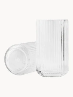 Hot Lyngby Porcelaen Vase en verre soufflé bouche Lyngby, haut. 25 cm Transparent