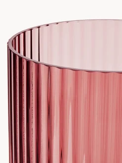 Best Lyngby Porcelaen Vase en verre soufflé bouche Lyngby, haut. 25 cm Rouge corail, transparent