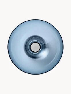 Hot AYTM Vase en verre soufflé bouche Torus, haut. 20 cm Bleu, gris foncé, transparent