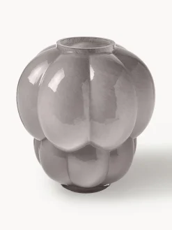 Clearance AYTM Vase en verre soufflé bouche Uva, haut. 35 cm Gris clair, haute brillance