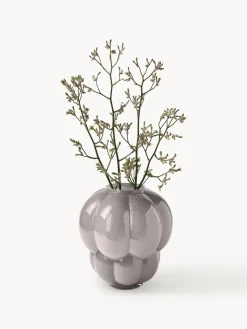 Clearance AYTM Vase en verre soufflé bouche Uva, haut. 35 cm Gris clair, haute brillance