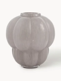 Clearance AYTM Vase en verre soufflé bouche Uva, haut. 22 cm Gris clair, haute brillance