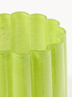 Online Pols Potten Vase en verre soufflé bouche Melon, haut. 38 cm Vert clair