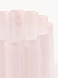 Outlet Pols Potten Vase en verre soufflé bouche Melon, haut. 38 cm Rose pâle