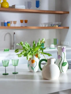 Sale &k Amsterdam Vase fait main en dolomite Tulip, haut. 31 cm