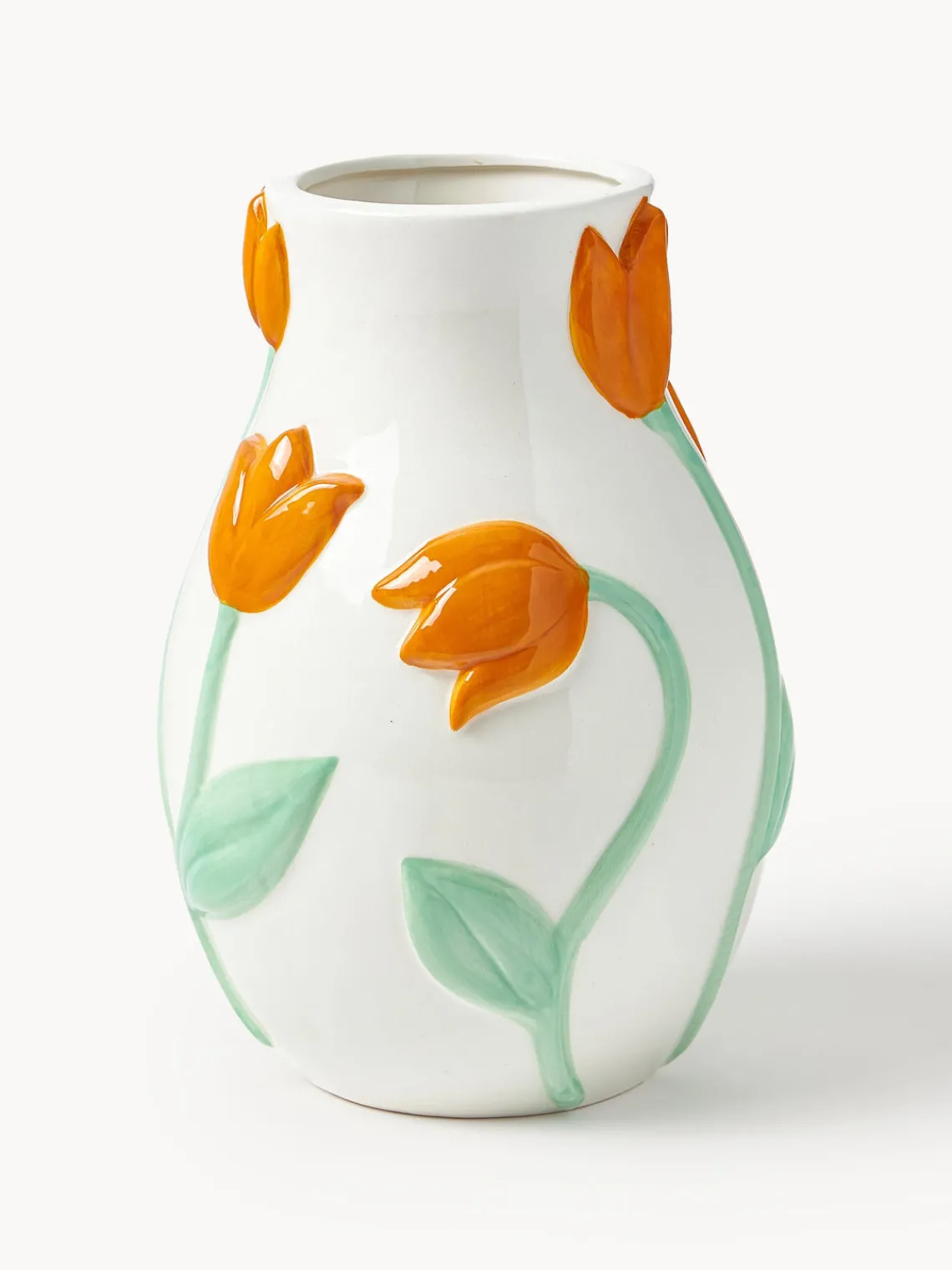 Best &k Amsterdam Vase fait main en dolomite Tulip, haut. 22 cm