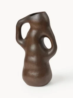 Best Broste Copenhagen Vase fait main Isolde, haut. 35 cm Brun foncé, mat