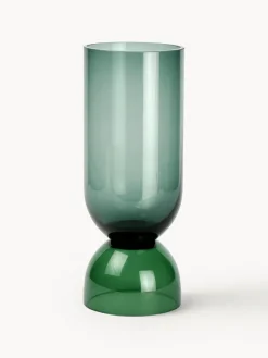 Best LAMBERT Vase fait main Vasari, haut. 32 cm Tons verts, transparent