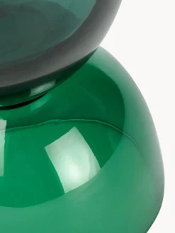 Best LAMBERT Vase fait main Vasari, haut. 32 cm Tons verts, transparent