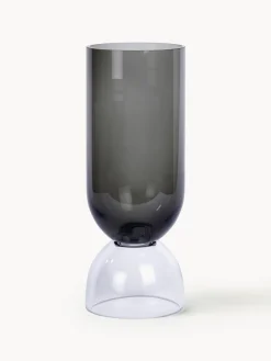 Fashion LAMBERT Vase fait main Vasari, haut. 32 cm Gris, transparent
