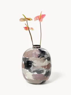 Outlet Broste Copenhagen Vase peint à la main Thyra, haut. 50 cm Terracotta, noir, rose, nougat