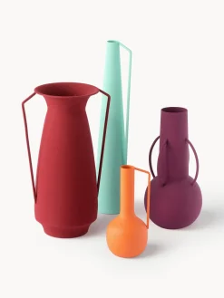 Clearance Pols Potten Vases design Roman, 4 pièces Orange, vert menthe, rouge rouille, aubergine