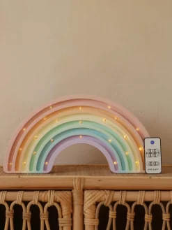 Discount Little Lights Veilleuse LED faite main avec minuterie et télécommande Rainbow, intensité lumineuse variable