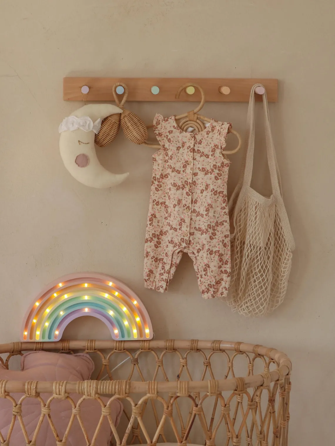 Discount Little Lights Veilleuse LED faite main avec minuterie et télécommande Rainbow, intensité lumineuse variable