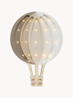 Sale Little Lights Veilleuse LED faite main avec minuterie et télécommande Hot Air Baloon, intensité lumineuse variable Taupe, beige clair, blanc