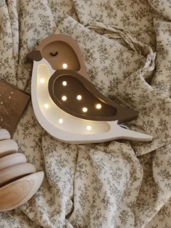 Outlet Little Lights Veilleuse LED faite main avec minuterie et télécommande Mini Bird, intensité lumineuse variable