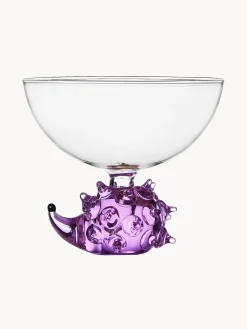 New ICHENDORF Verre à cocktail artisanal Animal Farm Transparent, lilas