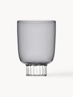 Sale ICHENDORF Verre à eau artisanal Liberta Transparent, gris