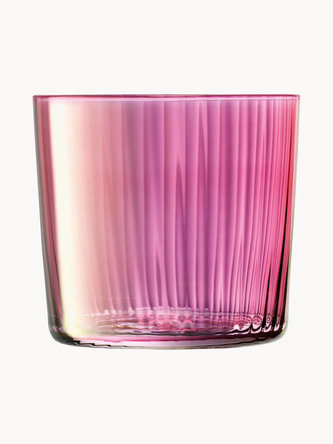 Sale Lsa International Verre à eau en verre strié soufflé bouche Gems, 4 élém.