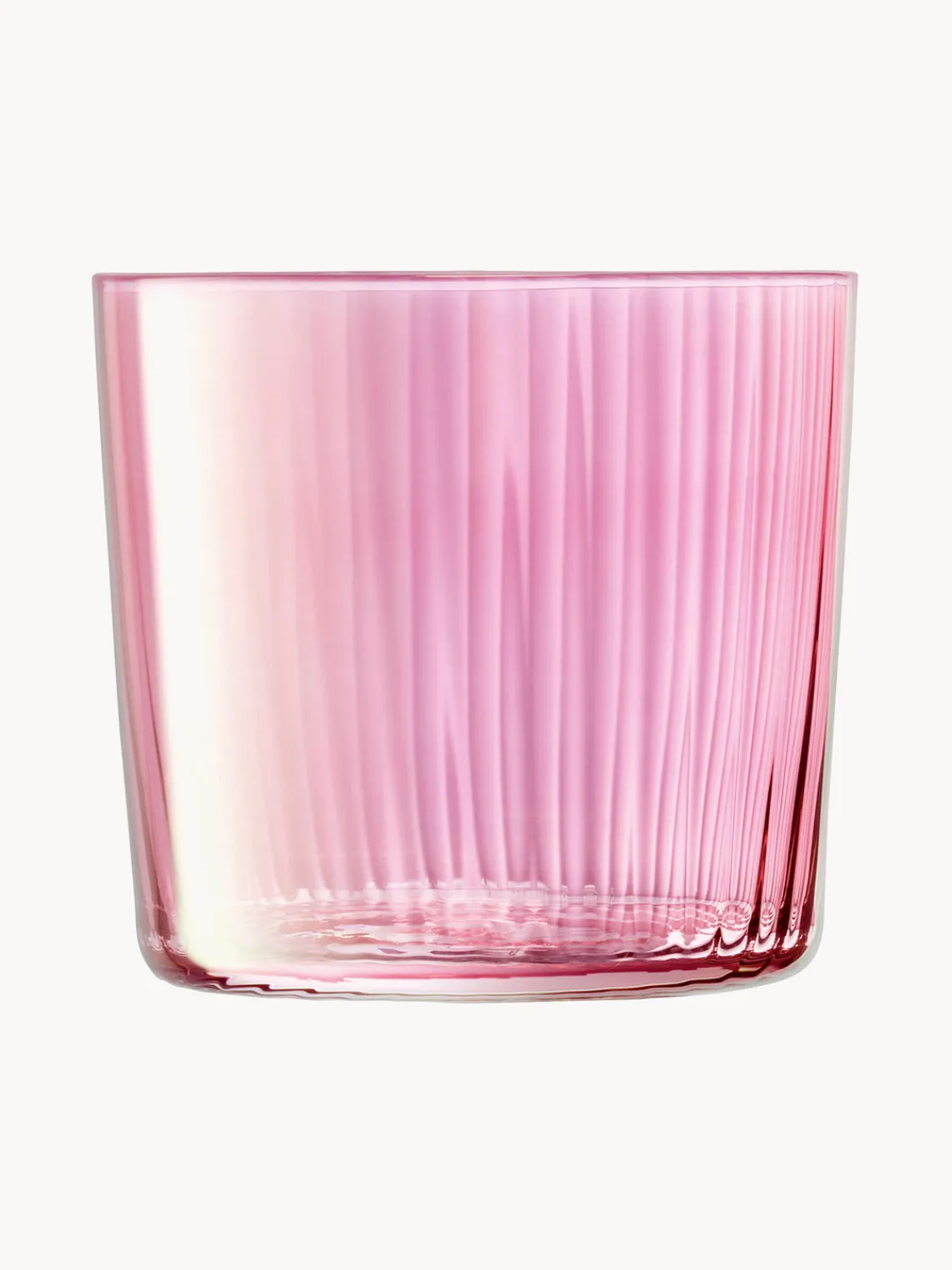Sale Lsa International Verre à eau en verre strié soufflé bouche Gems, 4 élém.