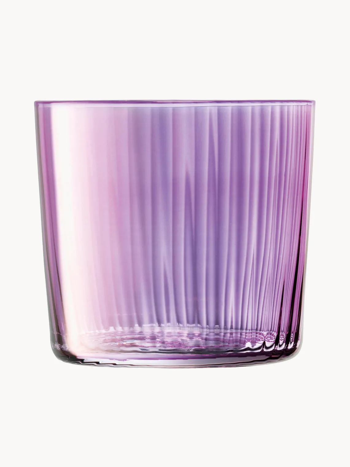 Sale Lsa International Verre à eau en verre strié soufflé bouche Gems, 4 élém.