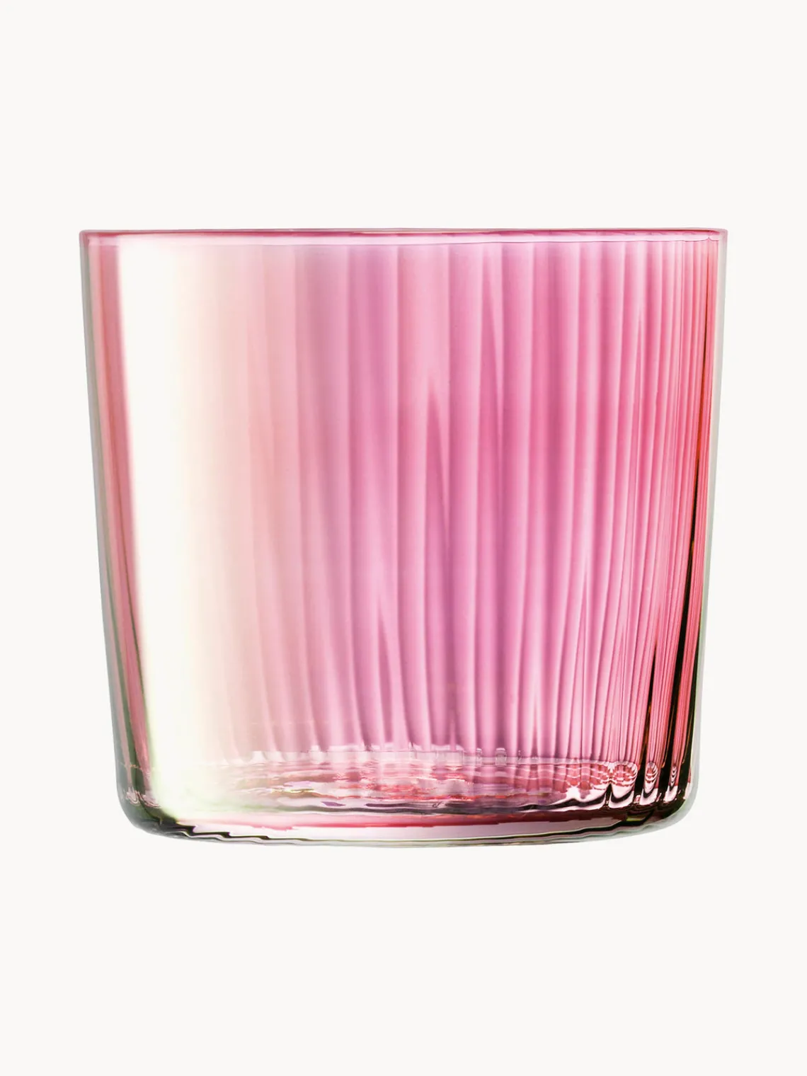 Sale Lsa International Verre à eau en verre strié soufflé bouche Gems, 4 élém.