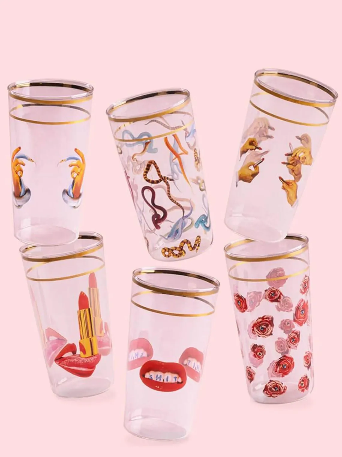 Best SELETTI Verre à eau Hands With Snakes