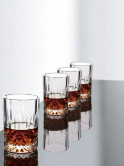 Fashion Aida Verre à liqueur à motifs embossés Harvey, 4 pièces