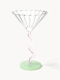 Fashion &k Amsterdam Verres à cocktail Curve, 2 pièces Transparent, violet, vert clair