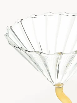 Discount &k Amsterdam Verres à cocktail Curve, 2 pièces Transparent, rose pâle, jaune soleil