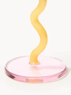 Discount &k Amsterdam Verres à cocktail Curve, 2 pièces Transparent, rose pâle, jaune soleil
