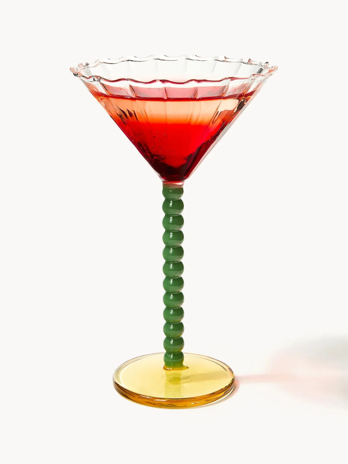 Online &k Amsterdam Verres à cocktail Perle, 2 pièces Transparent, vert foncé, orange