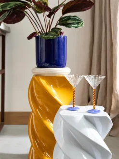 Sale &k Amsterdam Verres à cocktail Perle, 2 pièces Transparent, brun clair bleu