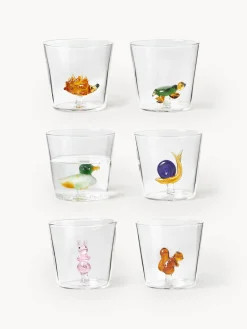 Fashion ICHENDORF Verres à eau artisanaux Animal Farm, 6 élém.